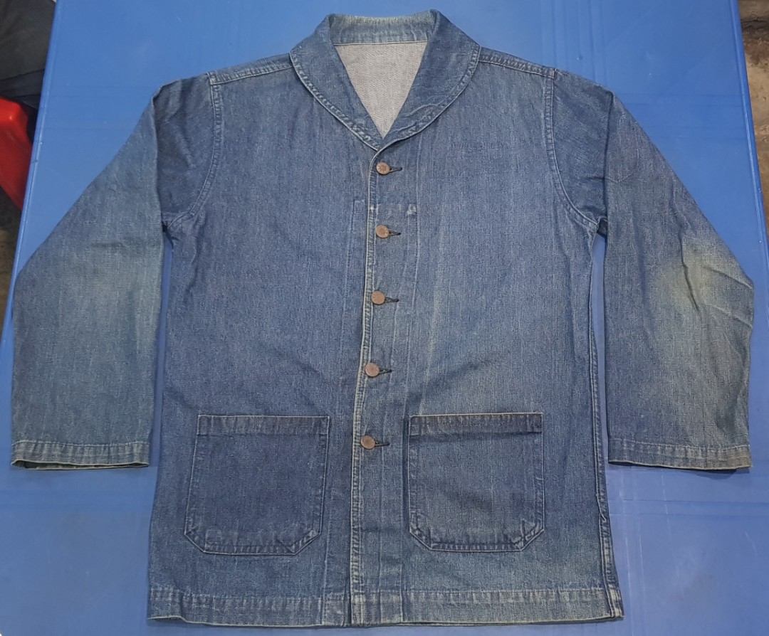 Vintage Usn Shawl Collar Denim Jacket