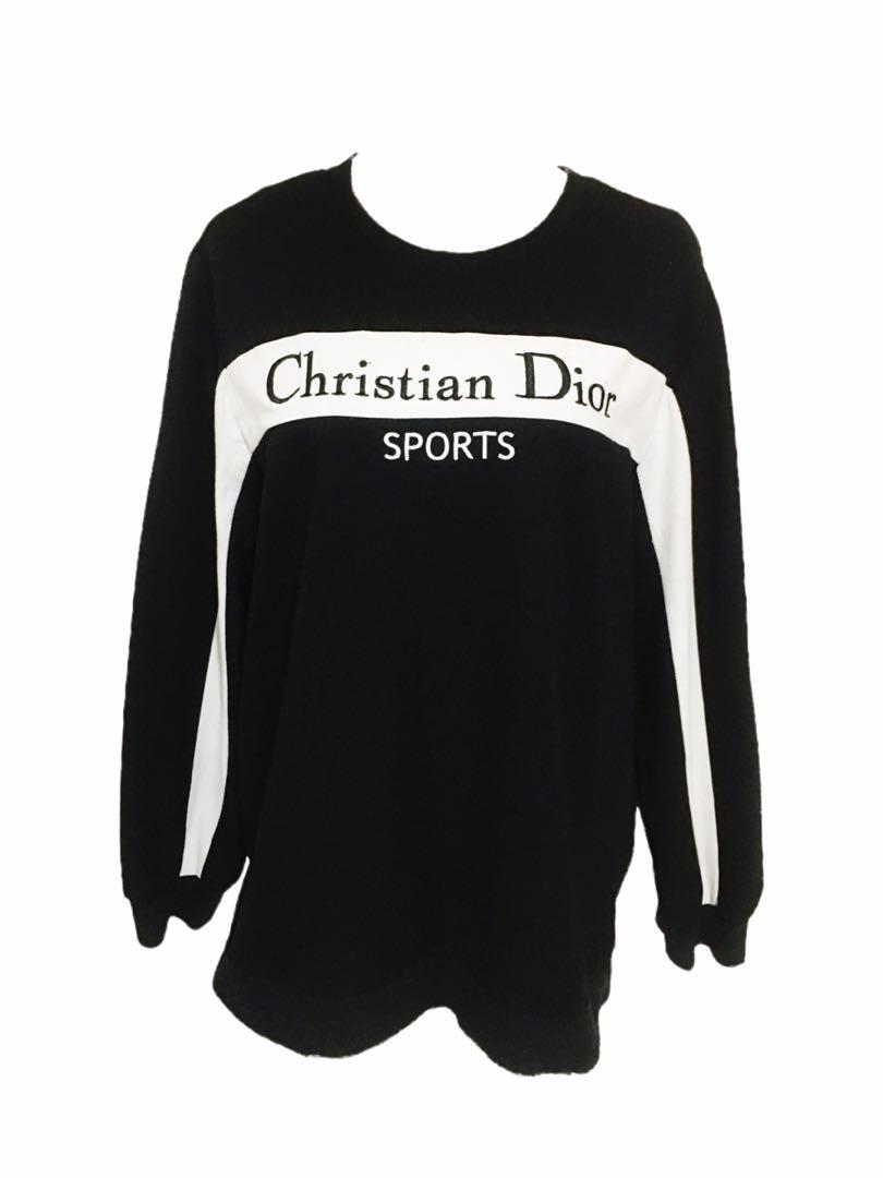 Vintage Christian Dior Sports Sweatshirt Monogram Turtleneck