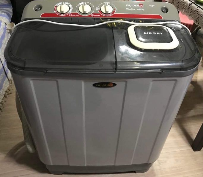 Washing Machine 6kg Fujidenzo Twin Tub Air Dry, TV & Home Appliances