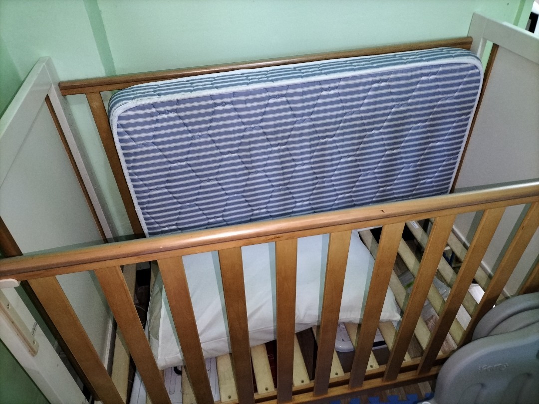 Wooden Crib Adjustable 3 levels, Babies & Kids, Baby Nursery & Kids