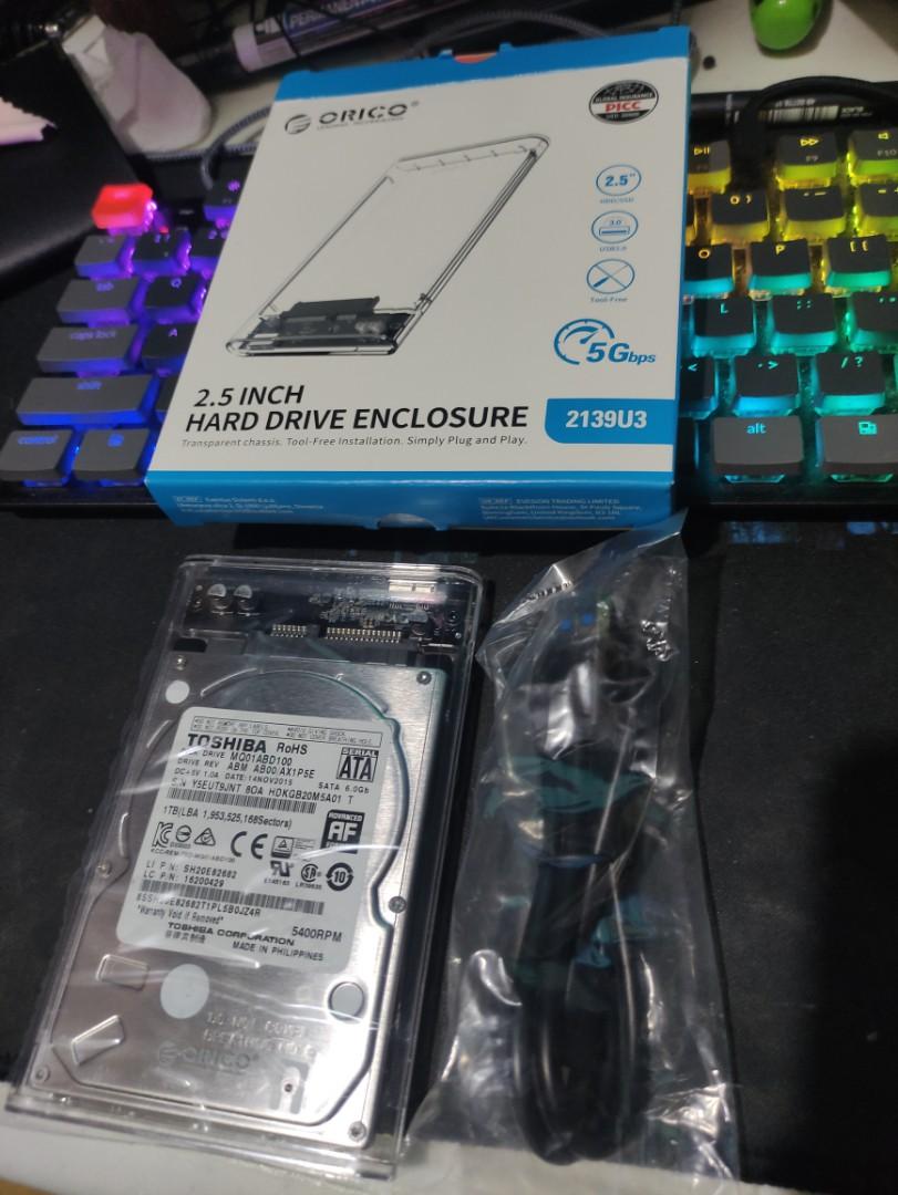 1TB External HDD DRIVE storage files (Category: Hard Disks & Thumbdrives) located in Bacoor. Submitted by ivanyun (Listing ID 1147184907, Image 1). Description: 1TB external HDD for Storing and type of files Include: 1TB hDD orico fully transparent Enclosure USB 3.0 Wire cable box manual Pickup bacoor lng ako test all you want before pay po pde COD lalamove rate.
