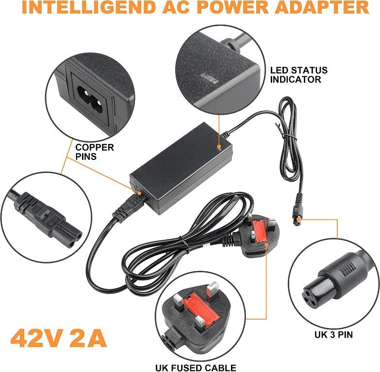 Balancing Scooter Charger for two wheels Hoverboard 42V 2A AC/DC Power  Adapter