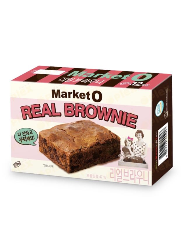 韓國直送🇰🇷 Market O Real Brownie *6pcs, 嘢食& 嘢飲, 其他食物及飲料- Carousell