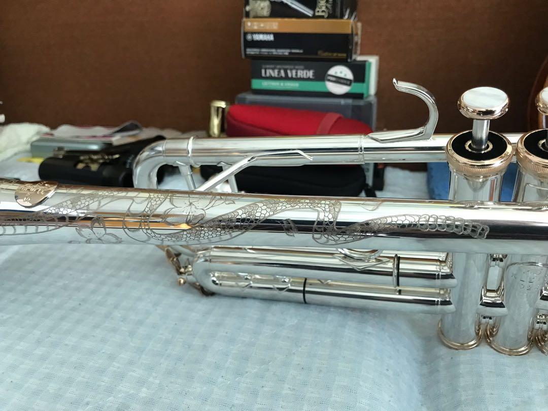 日本製精美雕花鍍銀小號Atelier MOMO special b-flat trumpet