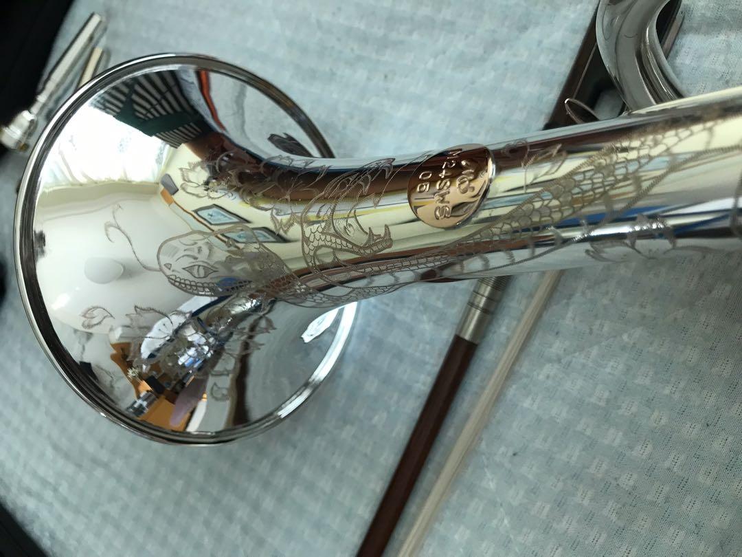 日本製精美雕花鍍銀小號Atelier MOMO special b-flat trumpet