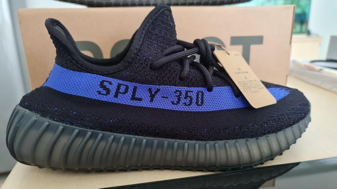 ADIDAS YEEZY BOOST 350 V2 BLUE DAZZLING, Fesyen Pria, Sepatu , Sneakers di  Carousell