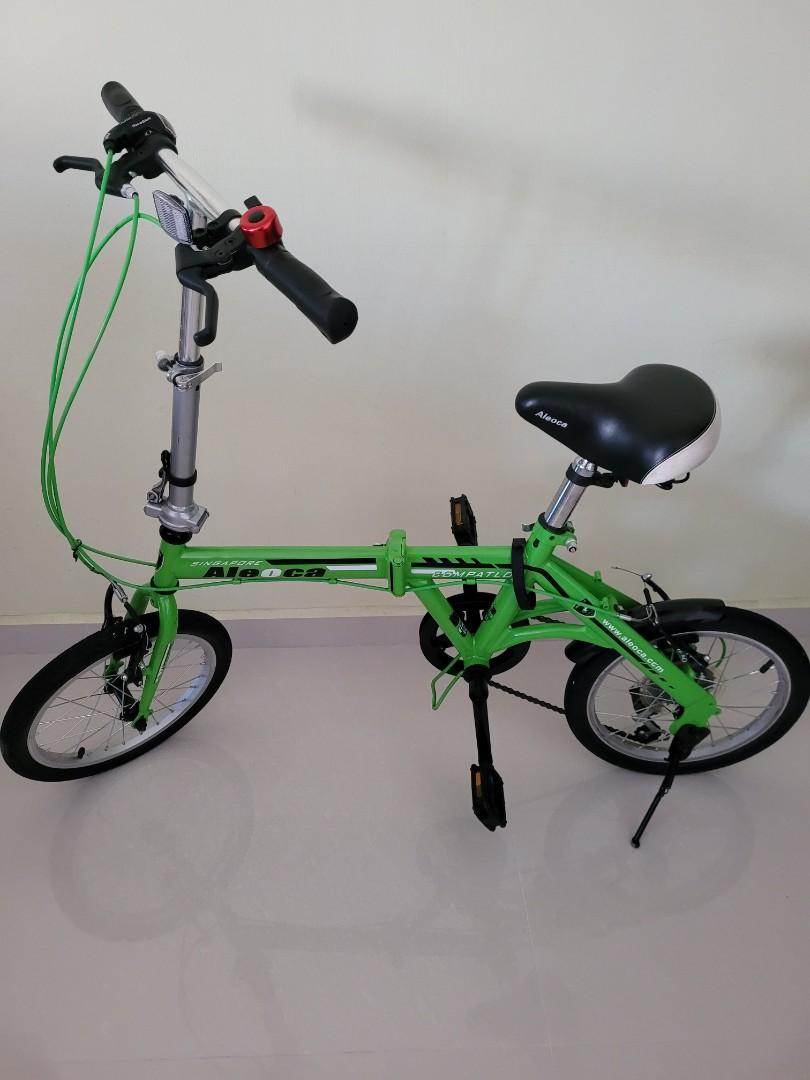 Aleoca foldable bicycle, Sports Equipment, Bicycles & Parts, Bicycles on  Carousell