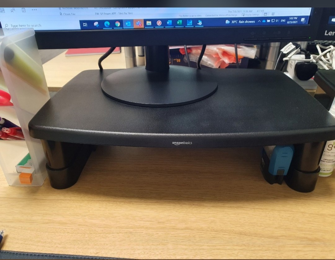 Amazon Basic Height Adjustable monitor stand, Computers & Tech, Parts