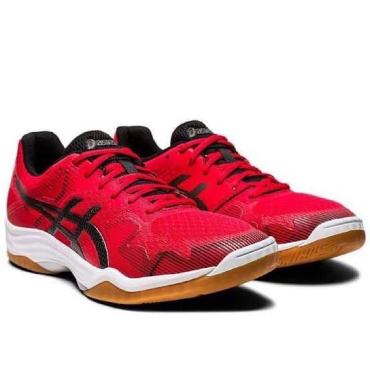 Asics red store volleyball shoes
