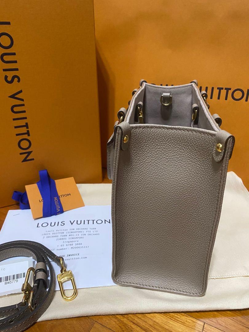 Louis+Vuitton+Onthego+Tote+PM+Tourterelle+Beige+Cream+Leather+
