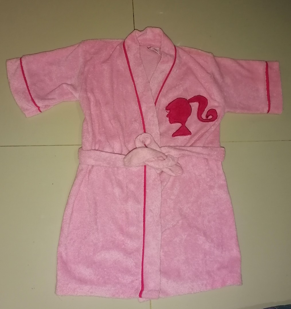 Barbie Bathrobe, Babies & Kids, Babies & Kids Fashion on Carousell