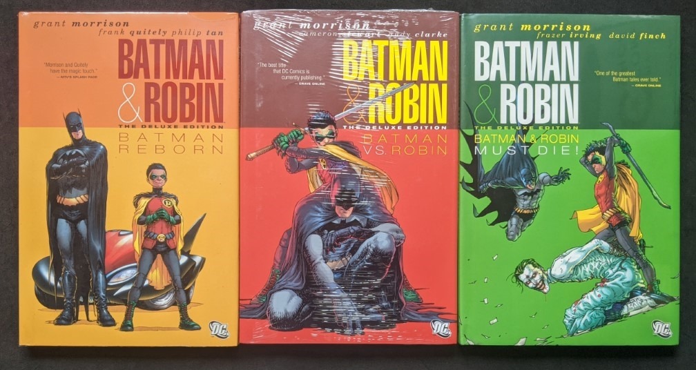 Batman & Robin  Deluxe Ed. Complete (2010) Grant Morrison, Hobbies &  Toys, Books & Magazines, Comics & Manga on Carousell