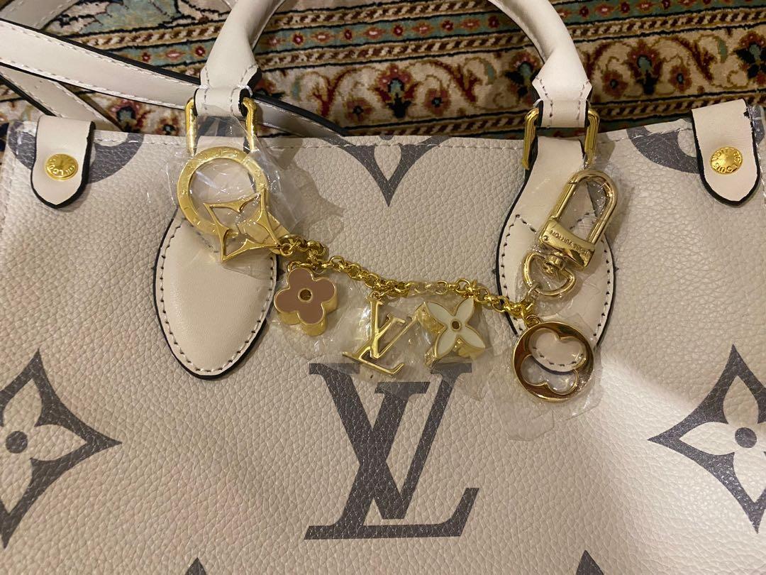 Louis Vuitton Bag Charm Key Holder World Tour BB Pink/White in Calfskin  with Gold-tone - US