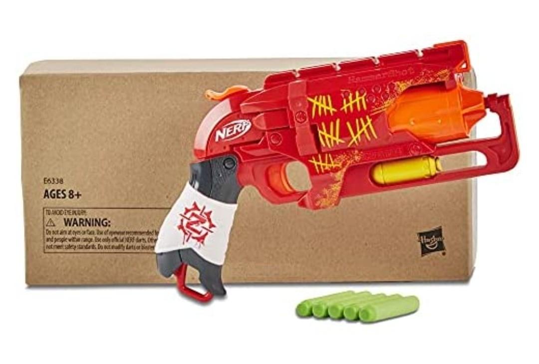 BNIB Nerf Zombie Strike Hammershot Red Color Scheme Blaster - Pull-Back  Hammer Blasting Thumb Lever Action with 5 Nerf Zombie Strike Darts Hasbro  TRU, Hobbies & Toys, Toys & Games on Carousell