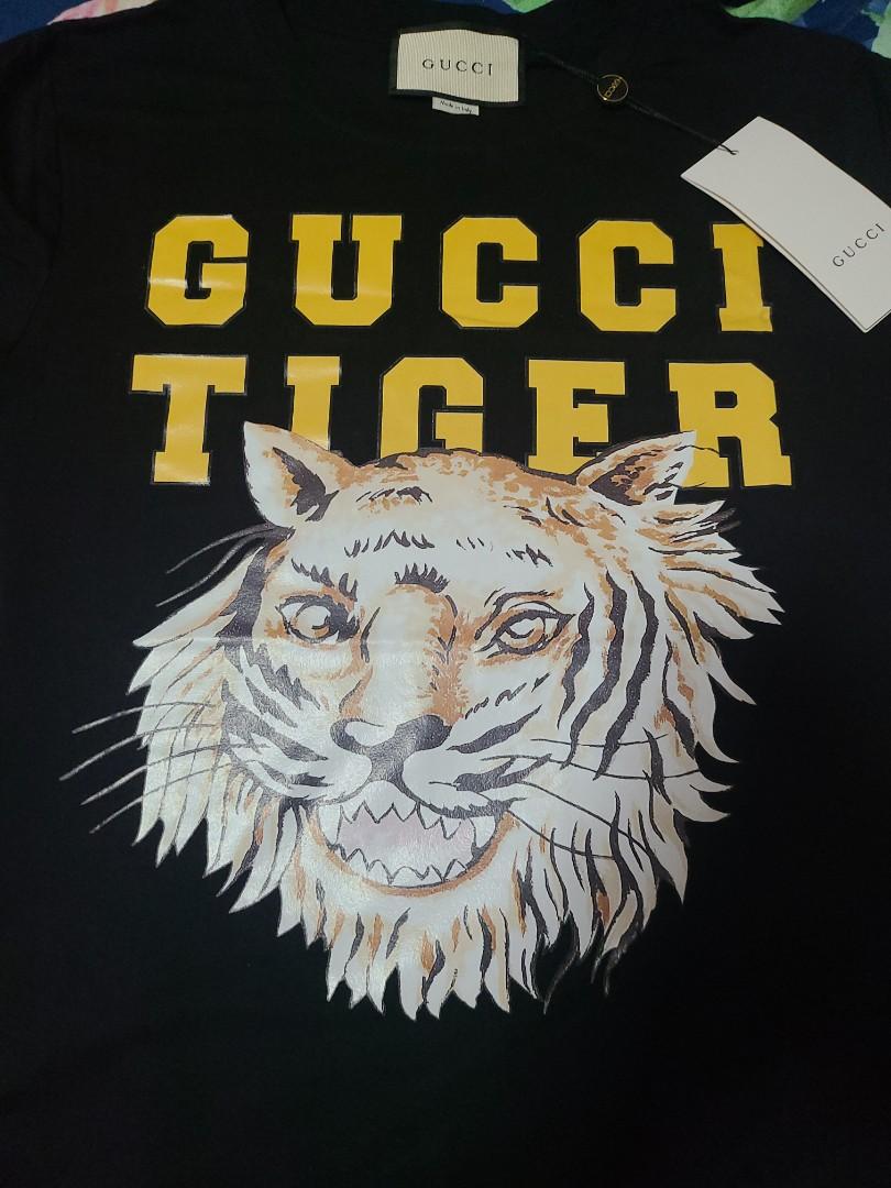 Brand new Gucci Tiger Black Tee, Men's Fashion, Tops & Sets, Tshirts & Polo  Shirts on Carousell