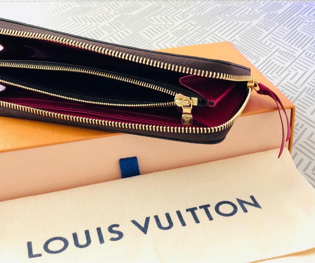 🔥NEW LOUIS VUITTON Clemence Wallet Long Zip Monogram Light Pink RARE HOT  GIFT❤️