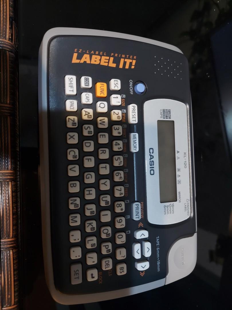 Casio kl 120 label tape clearance