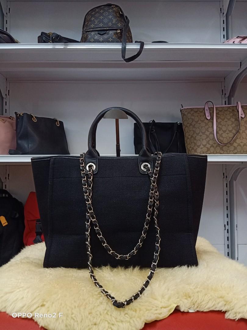 Chanel deauville sales canvas tote replica