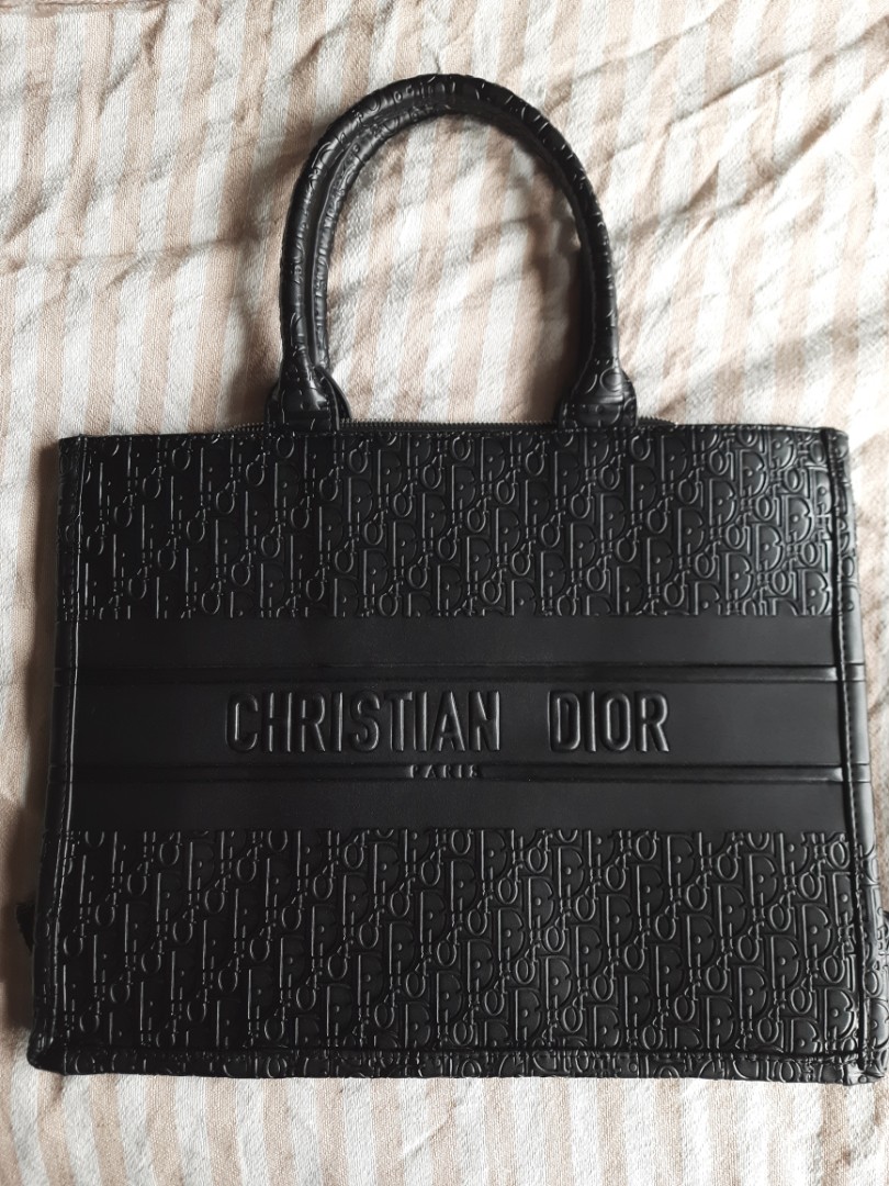 Christian Dior Book Tote Bag Leather Ladies