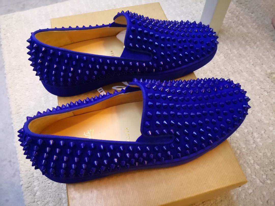 Christian louboutin roller hot sale boat blue