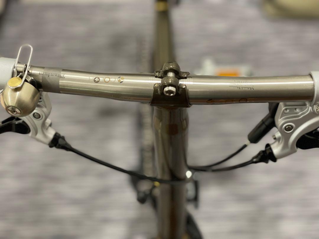 Color Plus Handlebar Colorplus Titanium S Handle Bar for Brompton 520mm, Sports Equipment ...