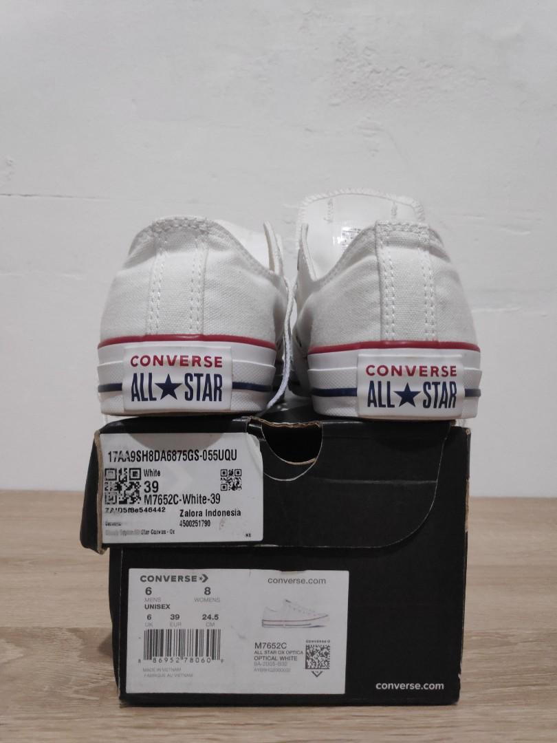 Converse All star low Optical white Fesyen Pria Sepatu