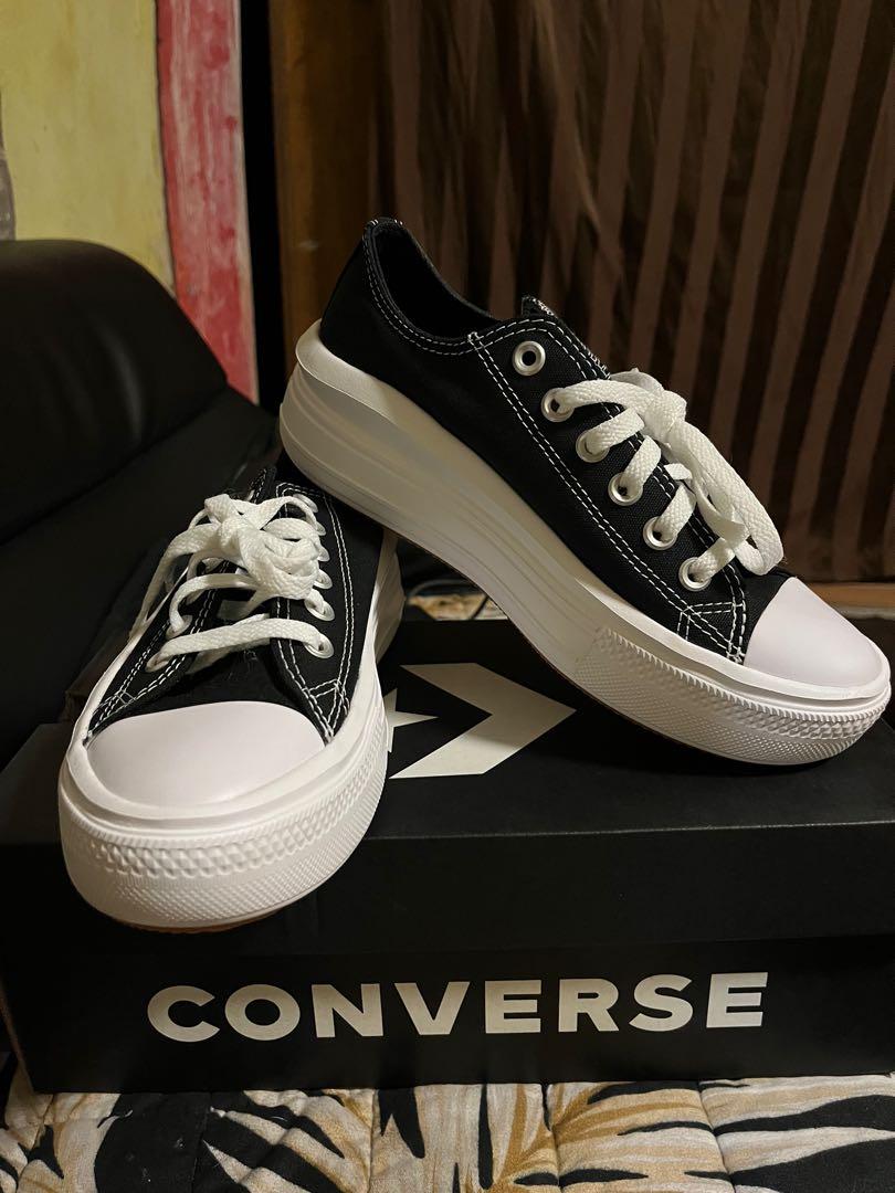 converse canvas platform black