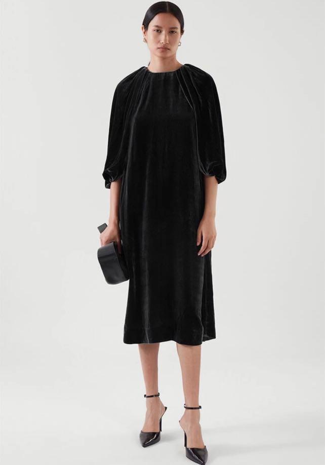Cos velvet dress discount