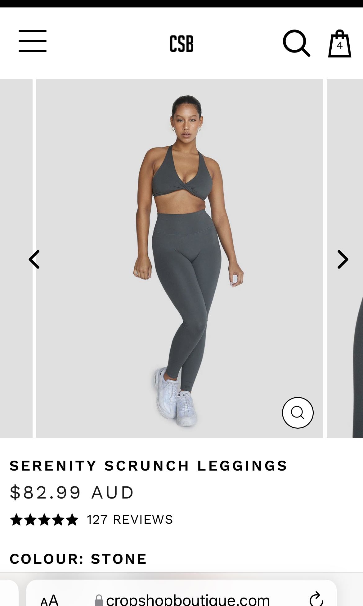 CSB Serenity Scrunch Leggings in Midnight, Women's Fashion, Activewear on  Carousell