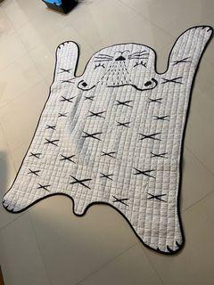 Cute bear rug for kids synthetic padded