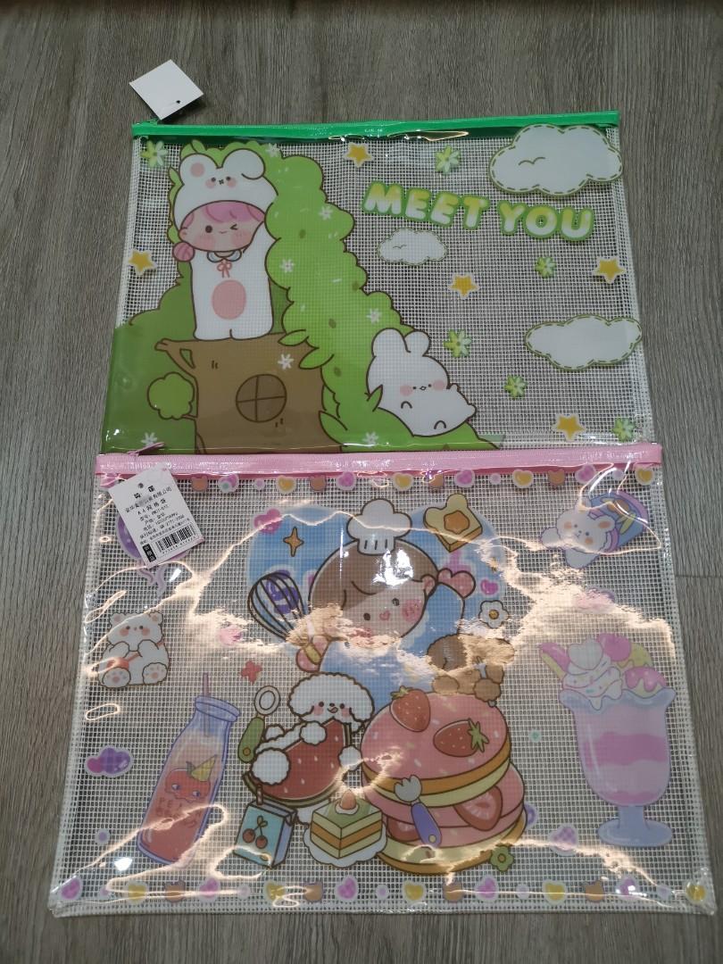 Cute Cartoon A4 Folder/Pouch, Hobbies & Toys, Stationery & Craft ...
