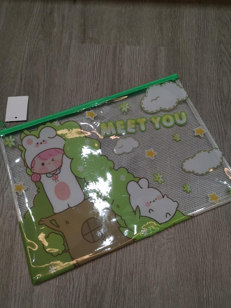 Cute Cartoon A4 Folder/Pouch, Hobbies & Toys, Stationery & Craft ...