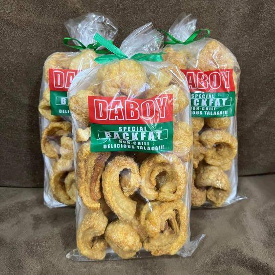 Daboy’s Backfat Chicharon (Category: Local Eats) located in Quezon City. Submitted by geuse (Listing ID 1147097729, Image 2). Description: Fr Bulacan Puro laman po ito P170 pack Location: Tandang Sora Gcash Payment Lalamove delivery.