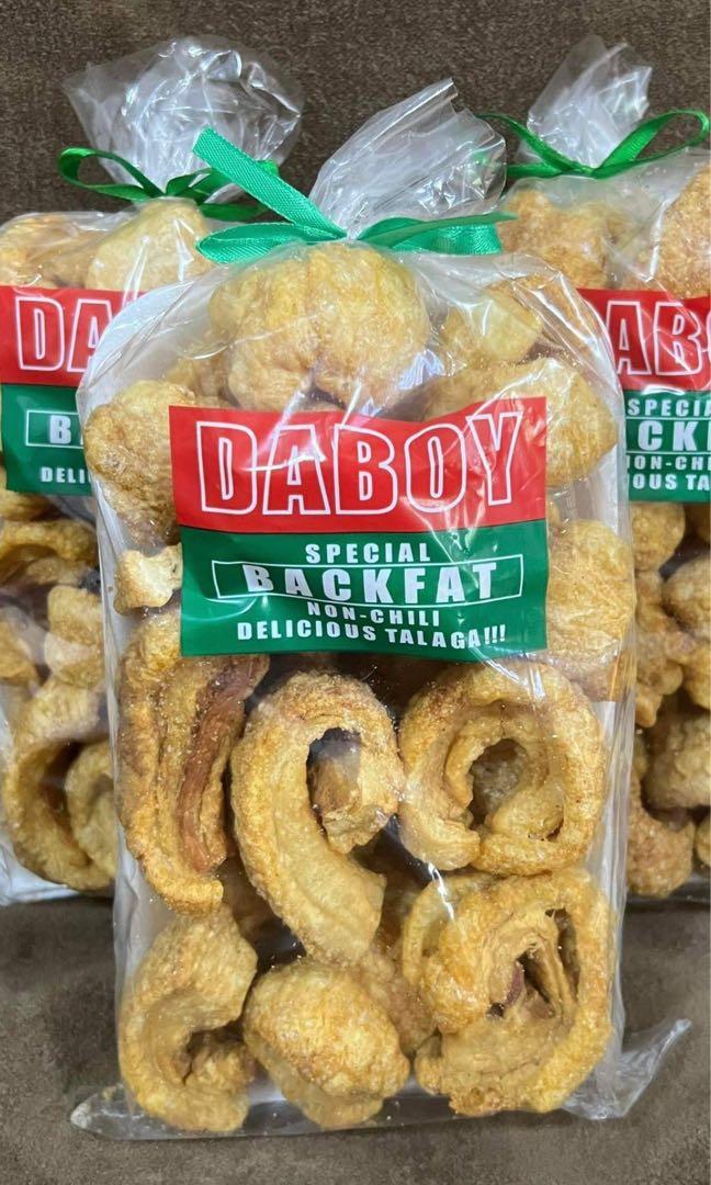 Daboy’s Backfat Chicharon (Category: Local Eats) located in Quezon City. Submitted by geuse (Listing ID 1147097729, Image 1). Description: Fr Bulacan Puro laman po ito P170 pack Location: Tandang Sora Gcash Payment Lalamove delivery.