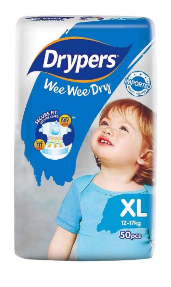 Drypers XL Tape, Babies & Kids, Bathing & Changing, Diapers & Baby