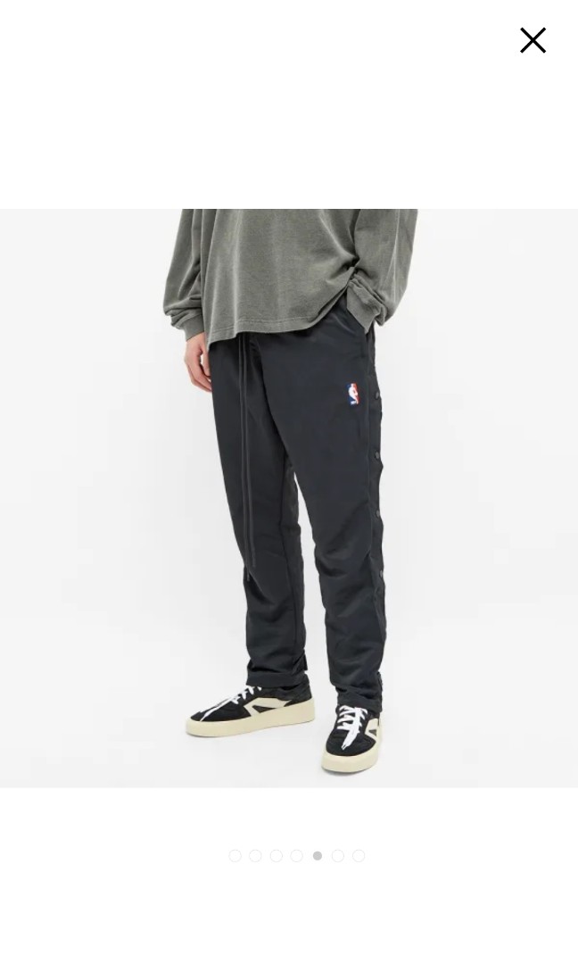 Fear of God x Nike NBA Nylon Warm Up Pants Off Noir, Men's Fashion