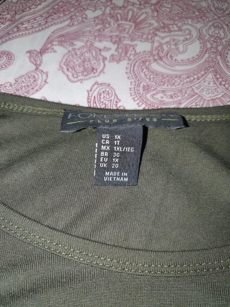 Forever21 Long Back blouse green pre-loved size 1x (Category: Blouses) located in Cainta. Submitted by ahyish (Listing ID 1147205667, Image 2). Description: never use.