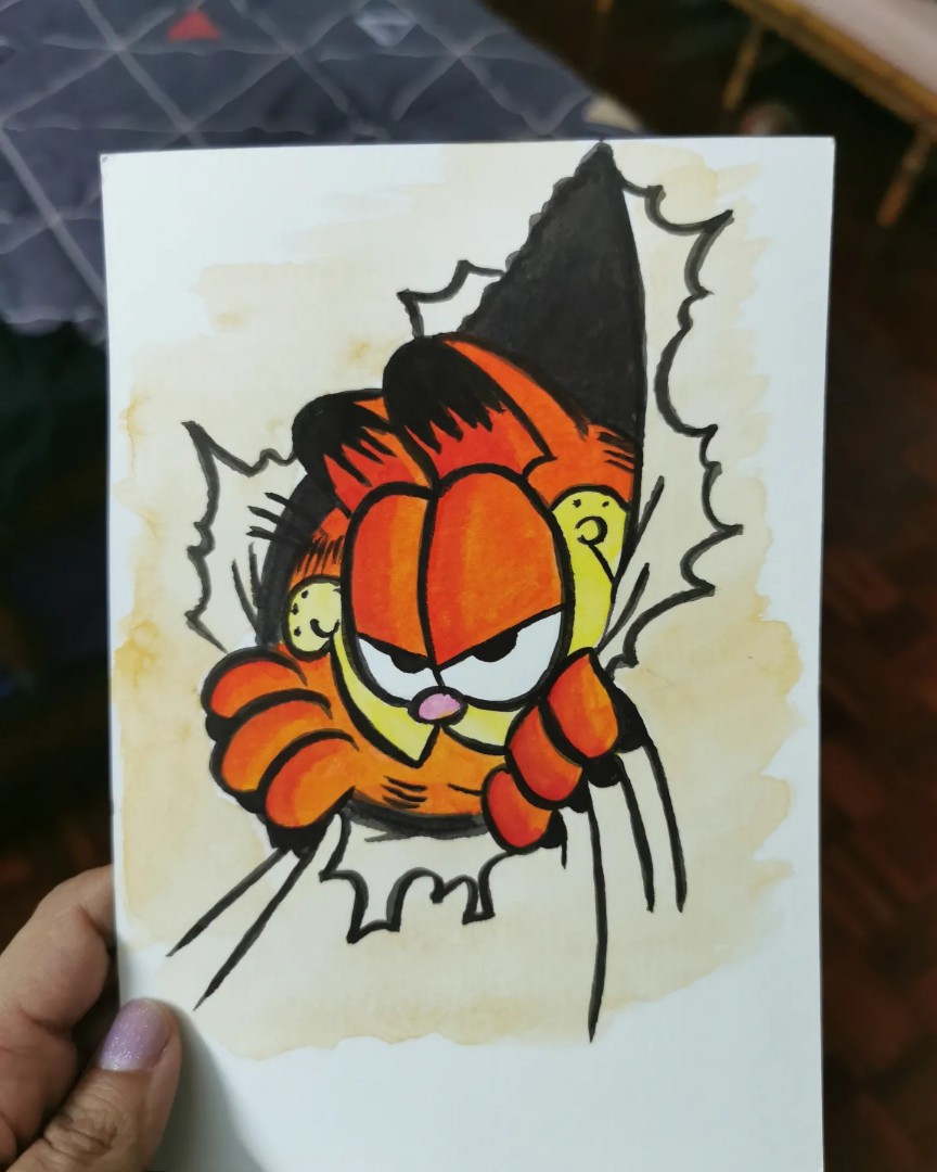 Garfield Painting, Hobbies & Toys, Stationery & Craft, Art &