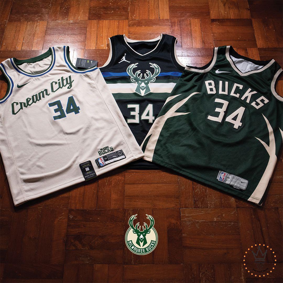 Mitchell and Ness Bucks Giannis '13-14 Authentic Road Jersey