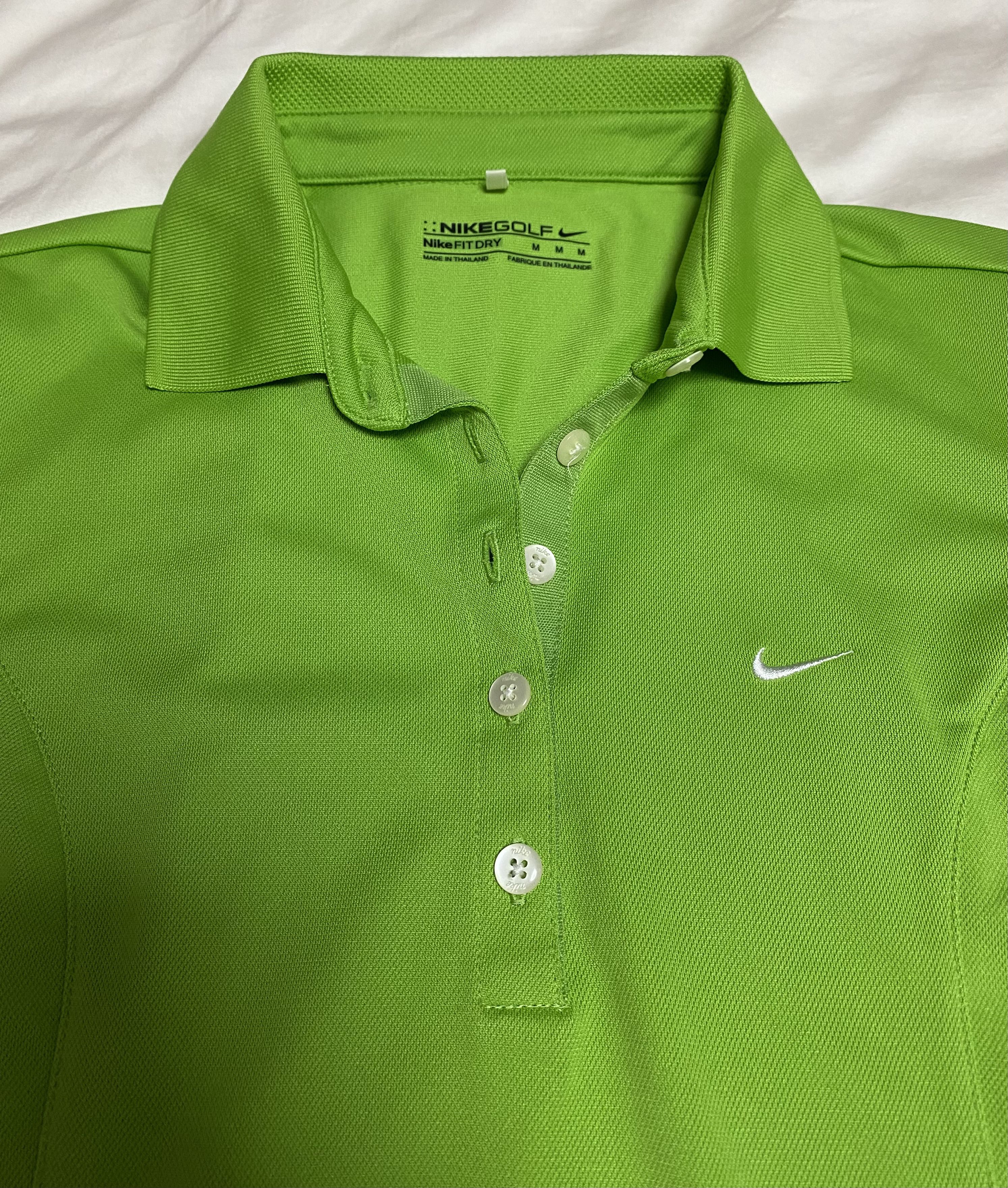 Lime green nike store polo