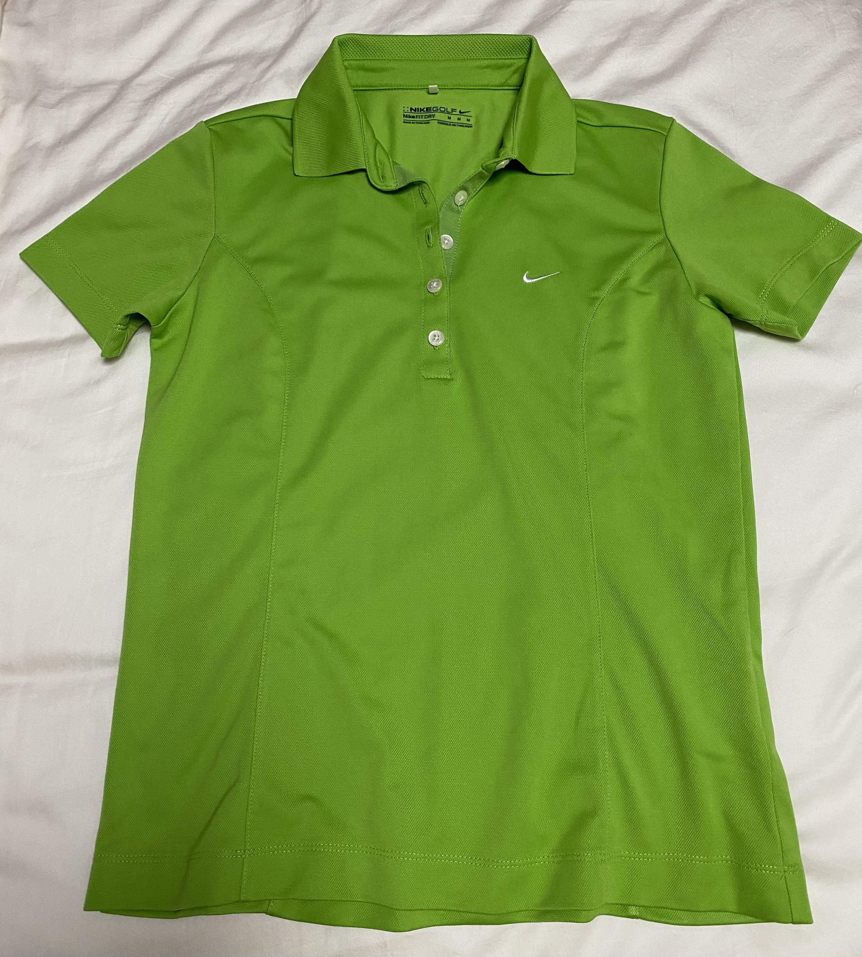 green nike golf shirt