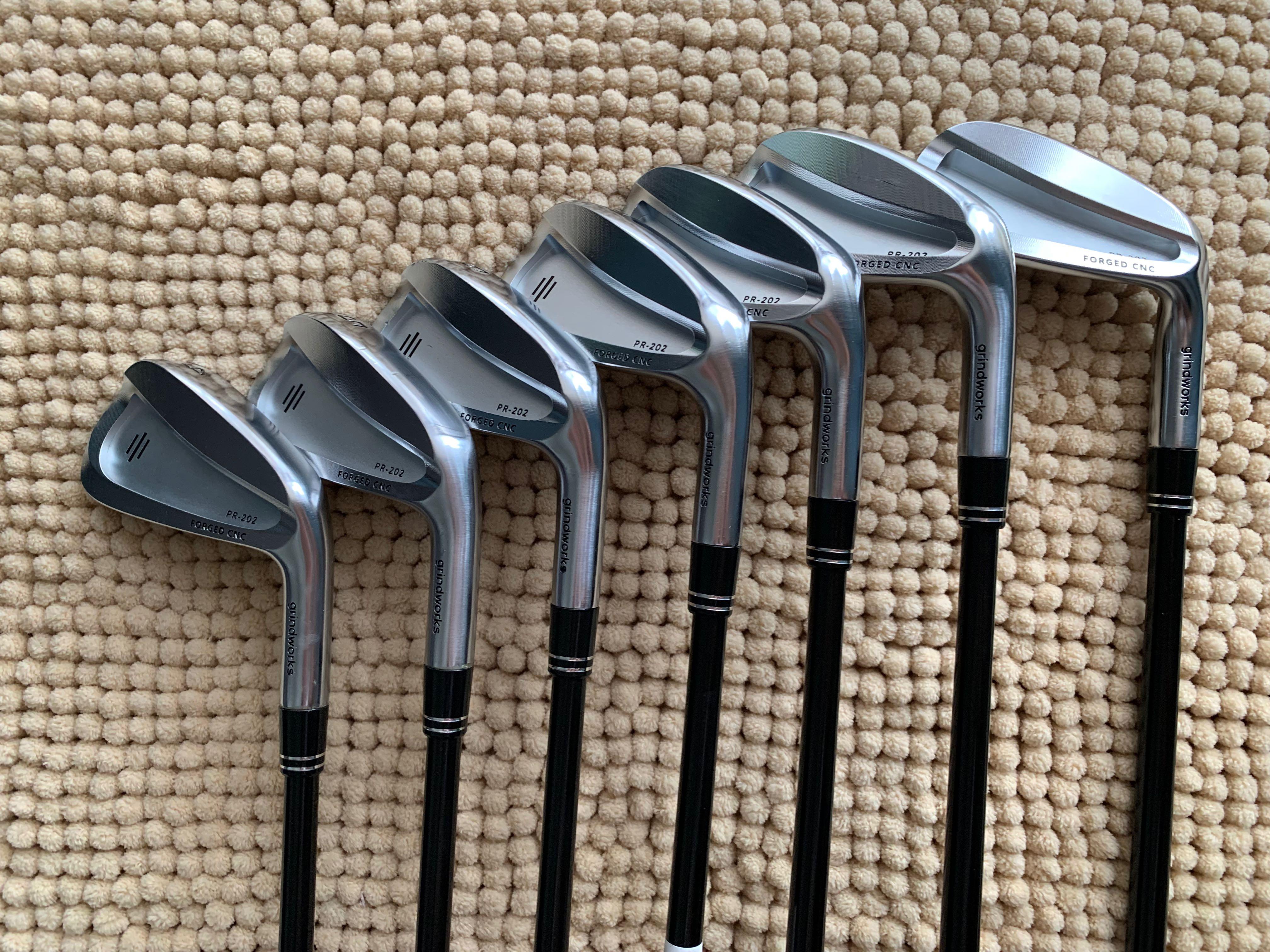 Grindworks PR-202 Forged Golf Iron Set CNC (4-9,P) + Tensei AV 60 Regular  Shaft (Open to trade with PXG 0311 Gen 4 Irons )