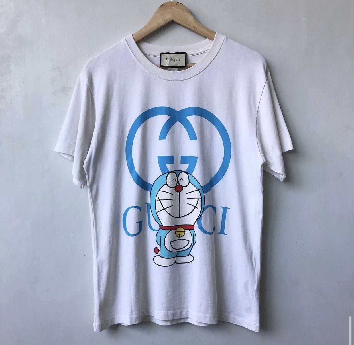 Gucci x Doraemon Tee Shirt, Luxury, Apparel on Carousell