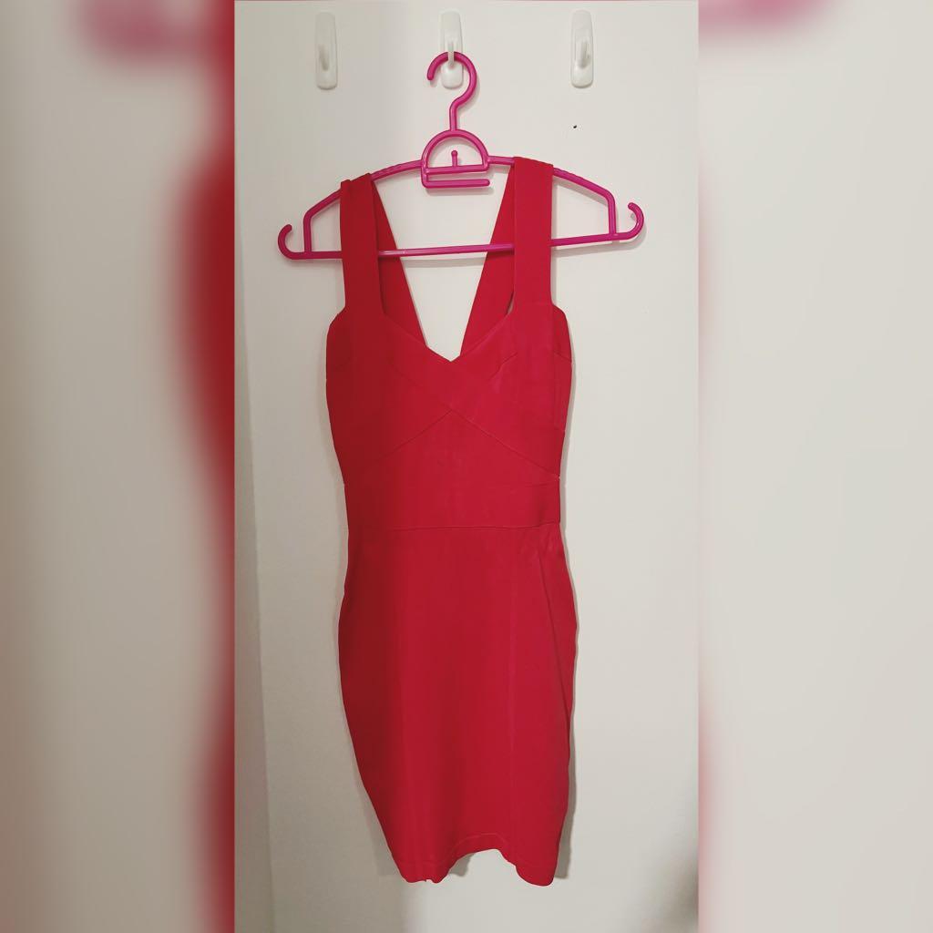 Guess pink bandage dress top