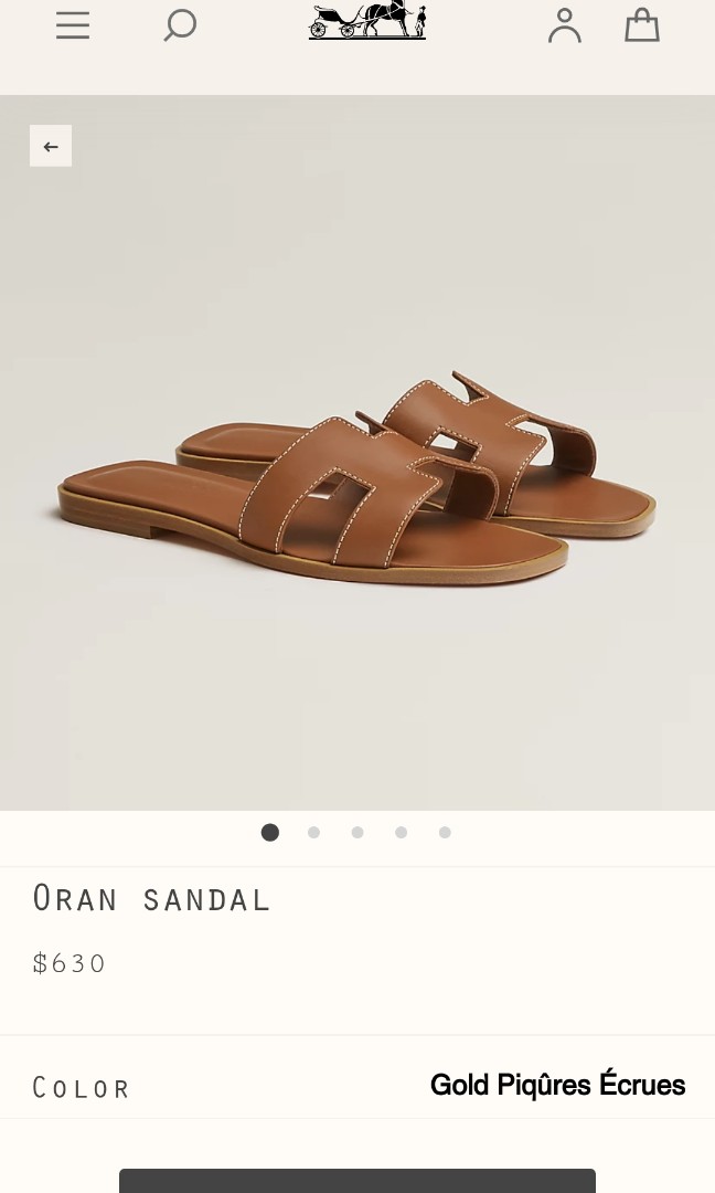 hermes oran sandals size 41