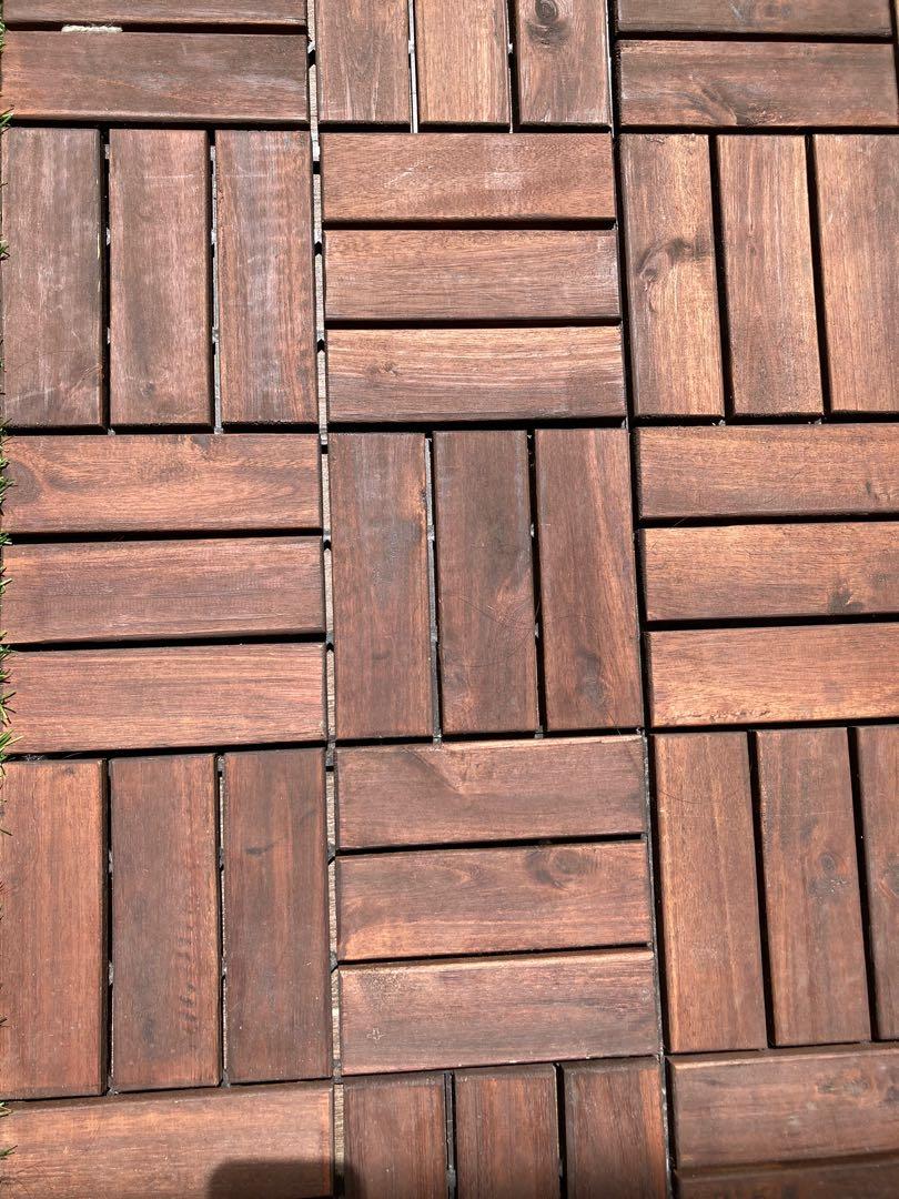 Ikea Floor panels tiles grass wood, Furniture & Home Living, Home Decor