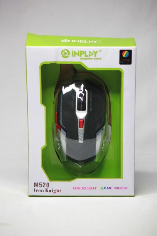 INPLAY M-520 IRON KNIGHT USB GAMING MOUSE WITH BACKLIGHT (Category: Computer Keyboard) located in Quezon City. Submitted by besteinpc (Listing ID 1045852883, Image 2). Description: INPLAY M-520 IRON KNIGHT USB GAMING MOUSE WITH BACKLIGHT 👉Level game chip. 👉Suitable for CS, CF, LOL and world of warcraft and other games. Both games or office as sharp as easily as confidence. 👉Four DPI regulation design 👉To support the resolution 800/1200/1600/2
