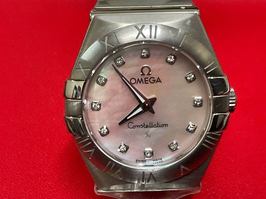 Jam tangan omega constellation watch original, with diamond, intan