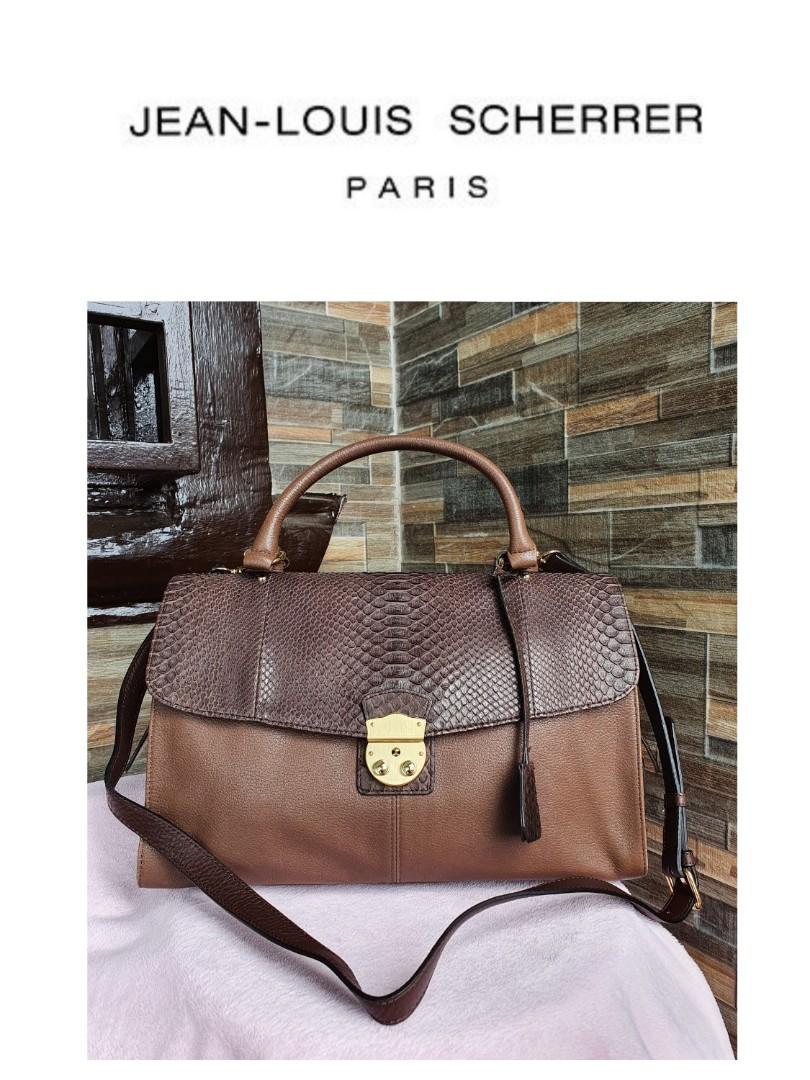 Jean-Louis Scherrer Designer Bag Handbag Handbag Blue Cognac