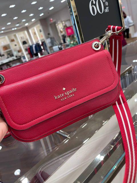Kate Spade Cobble Hill Small Rosie Leather Crossbody, Cherry